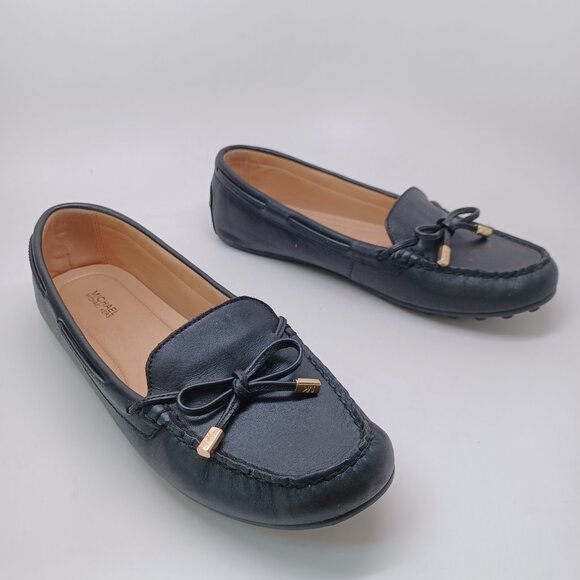 MICHAEL Michael Kors Black Leather Loafers - Picture 8 of 16